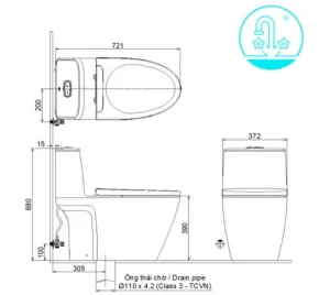 Bồn Cầu INAX AC-912/CW-S32VN 1 Khối Nắp Rửa Cơ - 7 Bồn Cầu INAX AC-912/CW-S32VN 1 Khối Nắp Rửa Cơ - 6