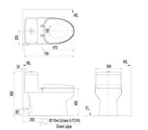 Bồn Cầu INAX AC-939/CW-S15VN 1 Khối Nắp Rửa Cơ - 7 Bồn Cầu INAX AC-939/CW-S15VN 1 Khối Nắp Rửa Cơ - 6