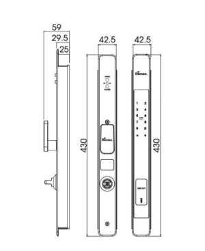 KHÓA CỬA ĐIỆN TỬ DEMAX SL801 BL APP WIFI