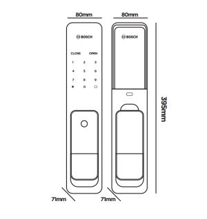 KHÓA VÂN TAY BOSCH FU750 EU MÀU ĐỒNG - 7 KHÓA VÂN TAY BOSCH FU750 EU MÀU ĐỒNG - 6