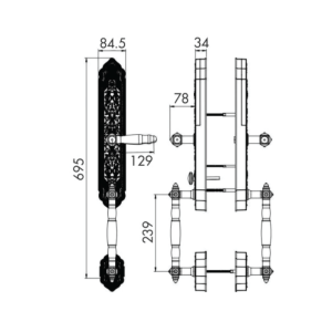 KHÓA CỬA ĐẠI SẢNH HUBERT HB DS86 - 5