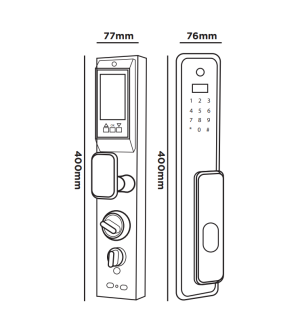 KHÓA CỬA VÂN TAY HUBERT HB CG99 - 5 KHÓA CỬA VÂN TAY HUBERT HB CG99 - 4