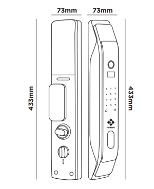 KHÓA CỬA VÂN TAY HUBERT HB CG68 DARK GRAY - 5 KHÓA CỬA VÂN TAY HUBERT HB CG68 DARK GRAY - 4