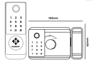 KHÓA ĐIỆN TỬ HUBERT HB CC68 GRAY - 6 KHÓA ĐIỆN TỬ HUBERT HB CC68 GRAY - 5