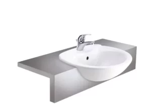 Chậu Rửa Lavabo COTTO C0240 Julia Bán Âm Bàn Kháng Khuẩn - 4 Chậu Rửa Lavabo COTTO C0240 Julia Bán Âm Bàn Kháng Khuẩn - 3
