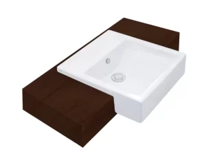 Chậu Rửa Lavabo COTTO C02717 Parvis Bán Âm Bàn Kháng Khuẩn - 4 Chậu Rửa Lavabo COTTO C02717 Parvis Bán Âm Bàn Kháng Khuẩn - 3