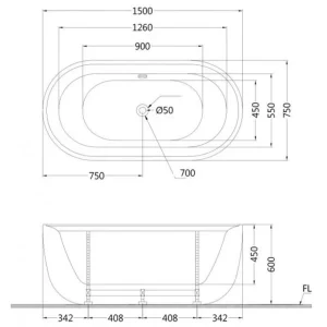 Bồn Tắm CAESAR AT0750 Đặt Sàn 1.5M - 6