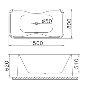 Bồn Tắm CAESAR AT0950 Đặt Sàn 1.5M - 10 Bồn Tắm CAESAR AT0950 Đặt Sàn 1.5M - 9