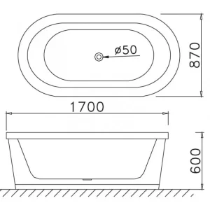 Bồn Tắm CAESAR AT6170 Đặt Sàn 1.7M - 6
