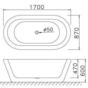 Bồn Tắm CAESAR AT6270 Đặt Sàn 1.7M - 6