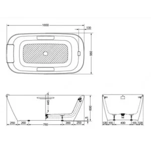 Bồn Tắm TOTO PJY1886HPWMNE#GW Đặt Sàn, NEOREST, Viền Màu Bạc - 7 Bồn Tắm TOTO PJY1886HPWMNE#GW Đặt Sàn, NEOREST, Viền Màu Bạc - 6