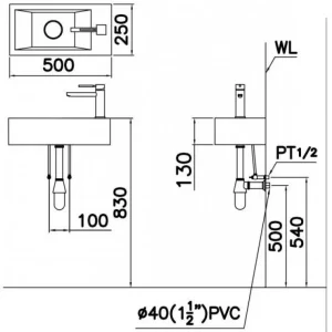 Lavabo CAESAR LF5239S Đặt Bàn/Treo Tường - 10 Lavabo CAESAR LF5239S Đặt Bàn/Treo Tường - 9