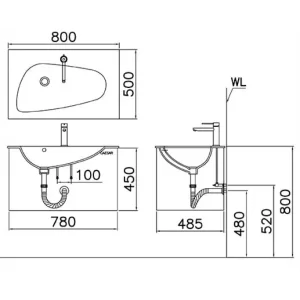 Lavabo CAESAR LF5036 Đặt Bàn - 10 Lavabo CAESAR LF5036 Đặt Bàn - 9