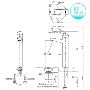 Vòi Lavabo TOTO TVLM106CR Gật Gù Nóng Lạnh CRES - 6