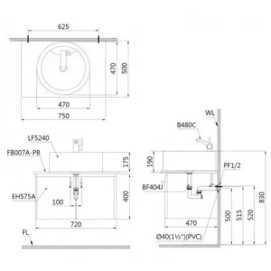 Lavabo CAESAR LF5240 Đặt Bàn Tròn - 7 Lavabo CAESAR LF5240 Đặt Bàn Tròn - 6