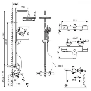 Vòi Sen Tắm Cây Inax BFV-3415T-3C nhiệt độ - 7 Vòi Sen Tắm Cây Inax BFV-3415T-3C nhiệt độ - 6