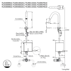 Vòi Lavabo TOTO TLE26006A Cảm Ứng Tự Động - 7