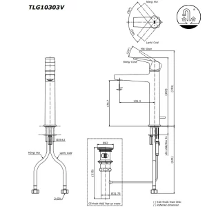 Vòi Lavabo TOTO TLG10303V Gật Gù Nóng Lạnh GB - 9