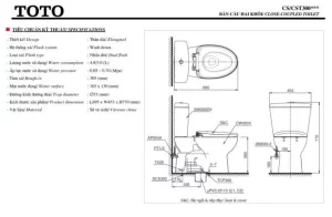 Bồn Cầu TOTO CS300DT3Y1#W 2 Khối Nắp Đóng Êm TC385VS - 14 Bồn Cầu TOTO CS300DT3Y1#W 2 Khối Nắp Đóng Êm TC385VS - 13