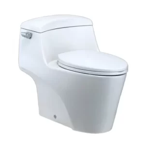 Bồn Cầu CAESAR C1353 1 Khối Nắp Êm Xả Gạt - 3