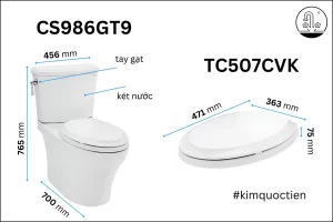 Bồn Cầu TOTO CS986GT9#XW 2 Khối Nắp Đóng Êm TC507CVK-1 - 9 Bồn Cầu TOTO CS986GT9#XW 2 Khối Nắp Đóng Êm TC507CVK-1 - 8