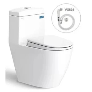 Bồn Cầu VIGLACERA V199 1 Khối Xả Xoáy Tặng Xịt VG826 - 3