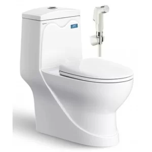 Bồn Cầu VIGLACERA V38 1 Khối Nắp Êm Tặng Xịt - 3