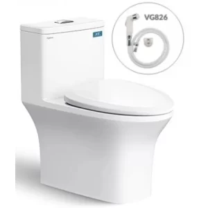 Bồn Cầu VIGLACERA V72 (V700) 1 Khối Nắp Êm Tặng Xịt - 3