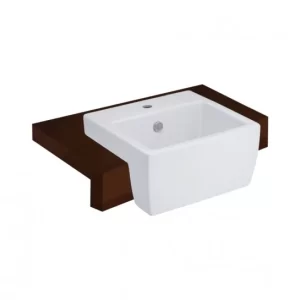 Chậu Rửa Lavabo COTTO C02217 Quado Bán Âm Bàn Kháng Khuẩn - 3