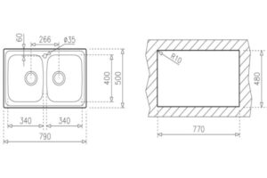 Chậu Rửa Inox Teka UNIVERSO 79 2B 10120020 - 3