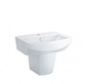 Chậu Rửa Lavabo COTTO C01517/C4250 Treo Tường Kèm Chân Ngắn - 3