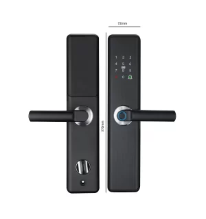 KHÓA CỬA VÂN TAY HUBERT HB CG59 ROUGH BLACK - 6