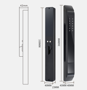 KHÓA ĐIỆN TỬ CỬA NHÔM HUBERT HB CN79 BLACK - 7 KHÓA ĐIỆN TỬ CỬA NHÔM HUBERT HB CN79 BLACK - 6