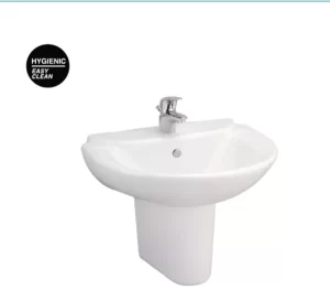 Chậu Rửa Lavabo COTTO C0237/C4201 Treo Tường Kèm Chân Ngắn - 3
