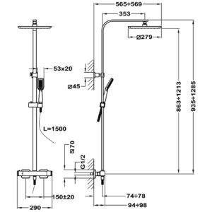 Vòi Sen Tắm Teka Formentera 622380200 - 3