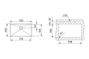 Chậu Rửa Inox Teka BE LINEA R0 72 40 40125220 - 3