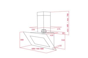 Máy Hút Mùi Áp Tường Teka DVT 985 White 40483572 - 4 Máy Hút Mùi Áp Tường Teka DVT 985 White 40483572 - 3