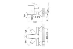 Thân vòi trộn nóng lạnh Teka Calvia 321210200 - 3