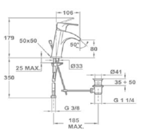 Vòi Lavabo Teka Palma 653821200 - 3