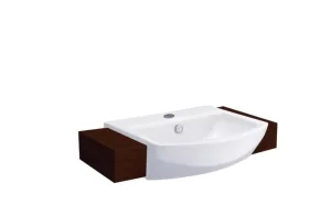 Chậu Rửa Lavabo COTTO C02427 Tetragon Bán Âm Bàn Kháng Khuẩn - 4 Chậu Rửa Lavabo COTTO C02427 Tetragon Bán Âm Bàn Kháng Khuẩn - 3
