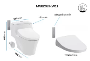 Bồn Cầu Điện Tử TOTO MS823DRW11#XW Kèm Nắp Rửa Điện Tử WASHLET Dòng S7 – TCF4911Z (220V) - 10 Bồn Cầu Điện Tử TOTO MS823DRW11#XW Kèm Nắp Rửa Điện Tử WASHLET Dòng S7 – TCF4911Z (220V) - 9