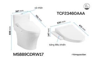 Bồn Cầu Điện Tử TOTO MS889CDRW17#XW Kèm Nắp Rửa Điện Tử WASHLET (Loại Giấu Dây) Dòng C2 – TCF23460AAA (220V) - 10 Bồn Cầu Điện Tử TOTO MS889CDRW17#XW Kèm Nắp Rửa Điện Tử WASHLET (Loại Giấu Dây) Dòng C2 – TCF23460AAA (220V) - 9
