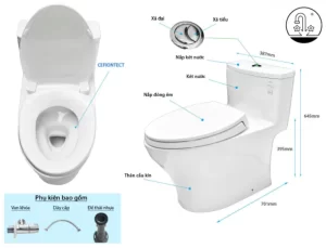 Bồn Cầu TOTO MS885DT2#XW 1 khối Nắp Đóng Êm TC393VS - 8 Bồn Cầu TOTO MS885DT2#XW 1 khối Nắp Đóng Êm TC393VS - 7