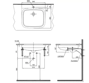 Chậu Rửa Mặt Lavabo TOTO LT765#XW Âm Bàn - 7 Chậu Rửa Mặt Lavabo TOTO LT765#XW Âm Bàn - 6