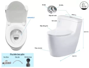 Bồn Cầu TOTO MS636DT8#XW 1 Khối Nắp Đóng Êm TC600VS - 10 Bồn Cầu TOTO MS636DT8#XW 1 Khối Nắp Đóng Êm TC600VS - 9