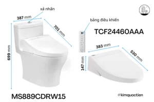 Bồn Cầu Điện Tử TOTO MS889CDRW15#XW Kèm Nắp Rửa Điện Tử WASHLET Dòng C5 – TCF24460AAA (220V) - 7 Bồn Cầu Điện Tử TOTO MS889CDRW15#XW Kèm Nắp Rửa Điện Tử WASHLET Dòng C5 – TCF24460AAA (220V) - 6