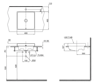 Chậu Rửa Mặt TOTO LW1714B#XW Đặt Bàn - 7 Chậu Rửa Mặt TOTO LW1714B#XW Đặt Bàn - 6