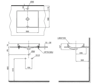 Chậu Rửa Mặt TOTO LT4715G17#XW Đặt Bàn - 7 Chậu Rửa Mặt TOTO LT4715G17#XW Đặt Bàn - 6