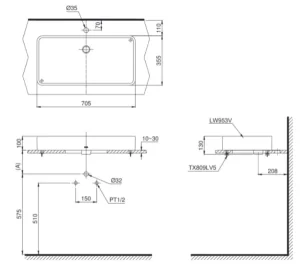 Chậu Rửa Mặt TOTO LT953#W Đặt Bàn - 7 Chậu Rửa Mặt TOTO LT953#W Đặt Bàn - 6