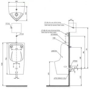 Bồn Tiểu Nam TOTO UT570T#XW Treo Tường - 7 Bồn Tiểu Nam TOTO UT570T#XW Treo Tường - 6